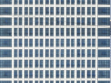 Blue gray modern glass curtain wall building facade texture (ID:ffaeh749084)