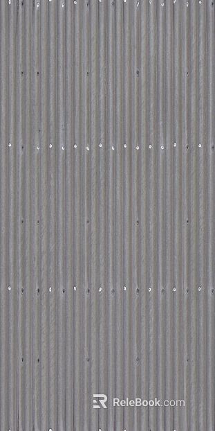 Dark gray old corrugated metal factory exterior wall texture