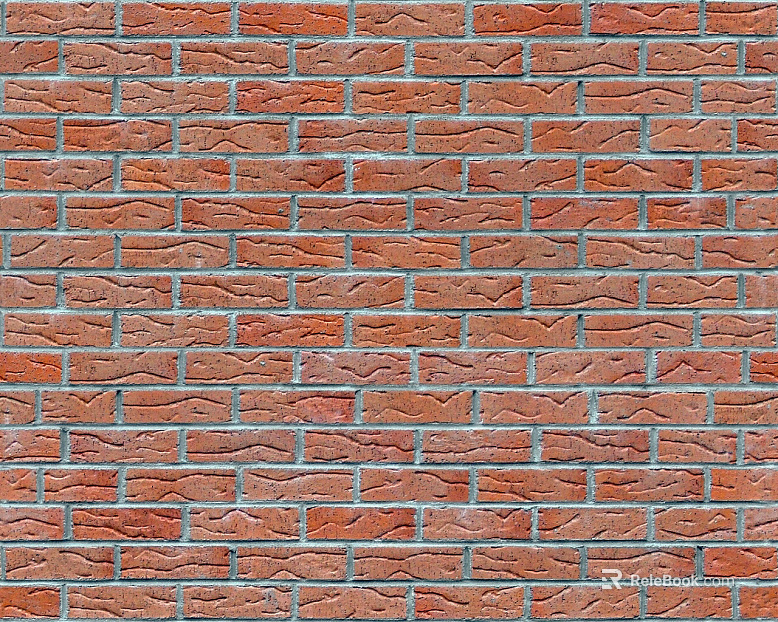 Brick wall red brick plane seamless texture