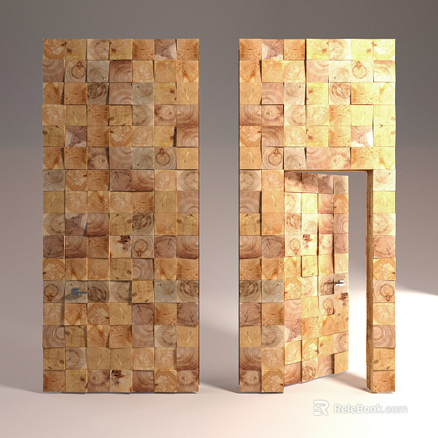 wood grain mosaic texture