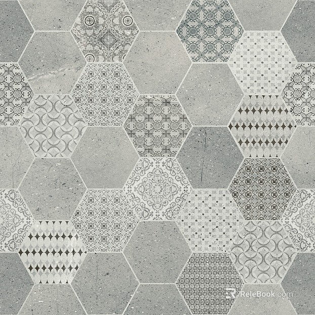 Hexagonal brick wall contrast brick texture