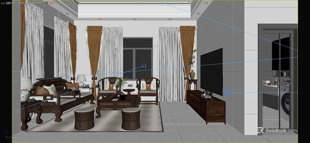 New Chinese Walnut Living Room Furniture texture