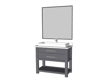 Grey Solid Wood Bathroom Cabinet for Toilet texture (ID:ffaeh081371)