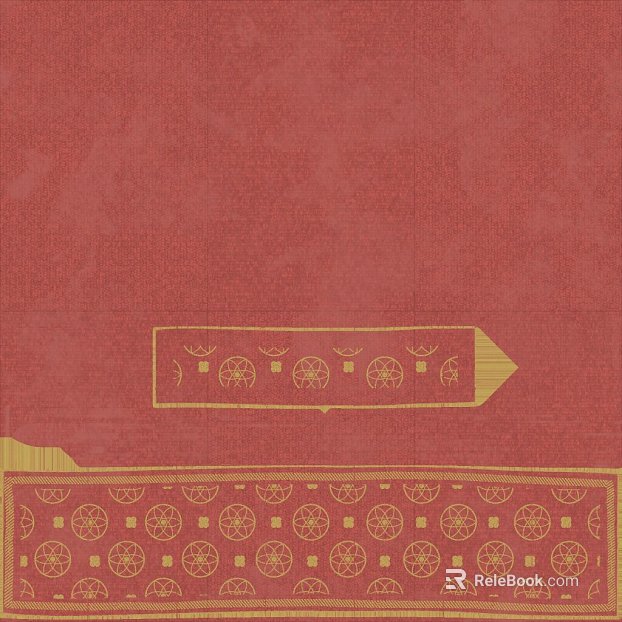 Vermilion Retro Pattern Cloth Soft Fabric texture