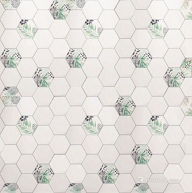 Hexagonal brick hexagonal color small square brick texture