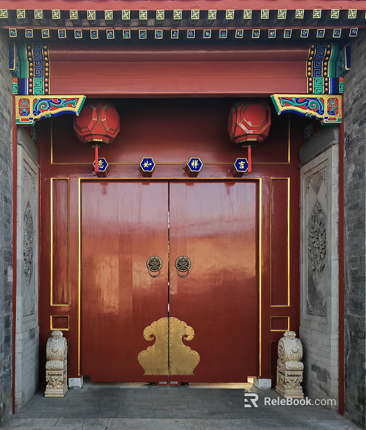 Courtyard retro door texture