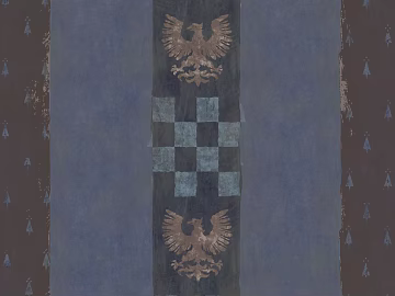 Vintage Blue Brown Eagle Pattern Decorative Wallpaper texture (ID:ffaeh026376)