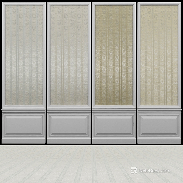 Light beige pattern wallpaper bedroom background wall texture
