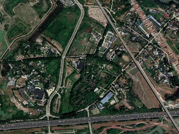 Satellite Aerial View of Suburban texture (ID:ffaeh903876)