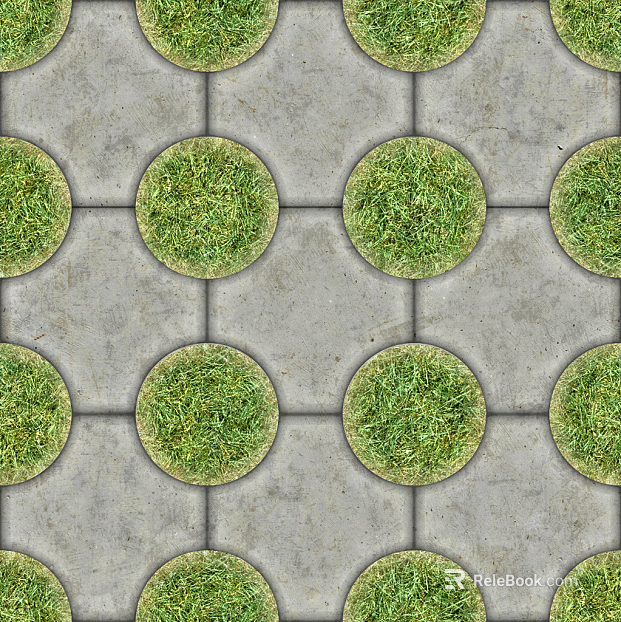 grass-planting brick texture