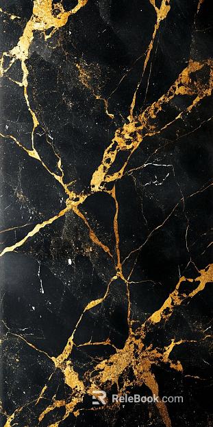 Black Golden Flower Marble texture
