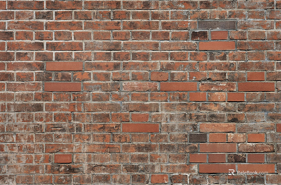 Brick wall Post-war wind red brick cement wall seamless texture