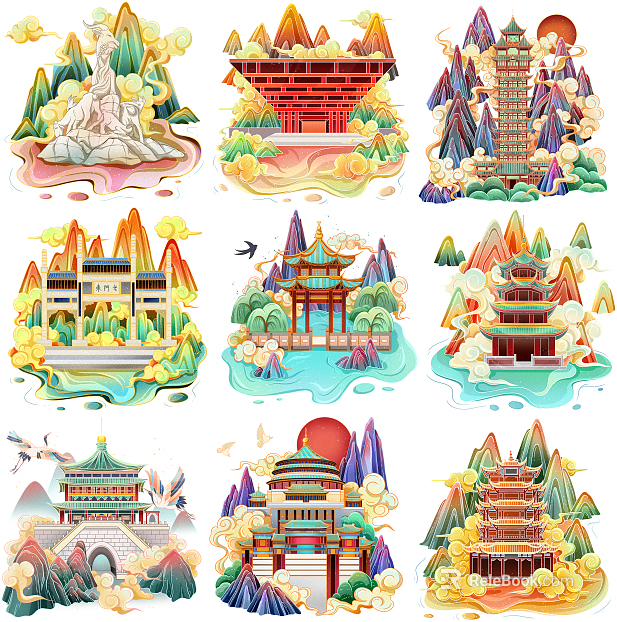 cartoon painting texture