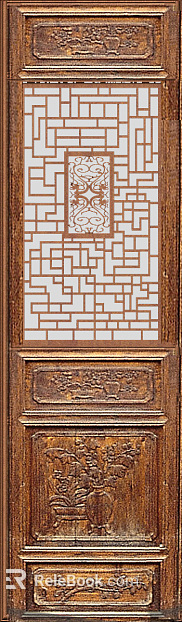Wood carved net red partition texture