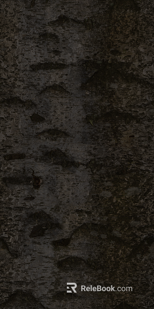 Dark gray birch bark decorative surface material texture