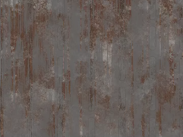 Rusty gray brown old metal plate industrial wall 3d model