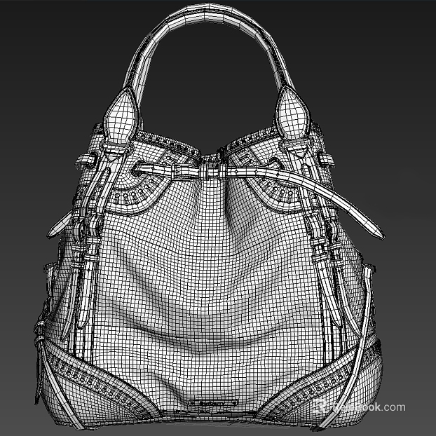 Burberry Fine-Grain Leather Tote texture