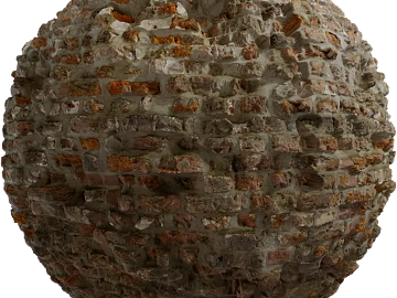 Brick wall PBR 3d model