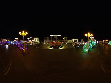 HDR City Lights Night View Panoramic 3d model