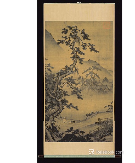 Chinese ink landscape ancient painting study decorative painting texture