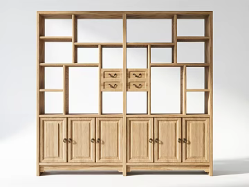 Log Color Solid Wood Chinese-style Antique Rack for Living Room texture (ID:ffaeh126136)