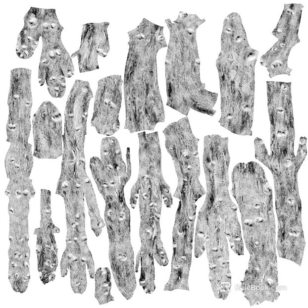 Grey-white dilapidated wood decorative elements texture