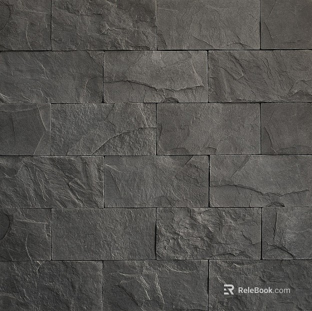 Brick wall dark gray culture stone wall texture