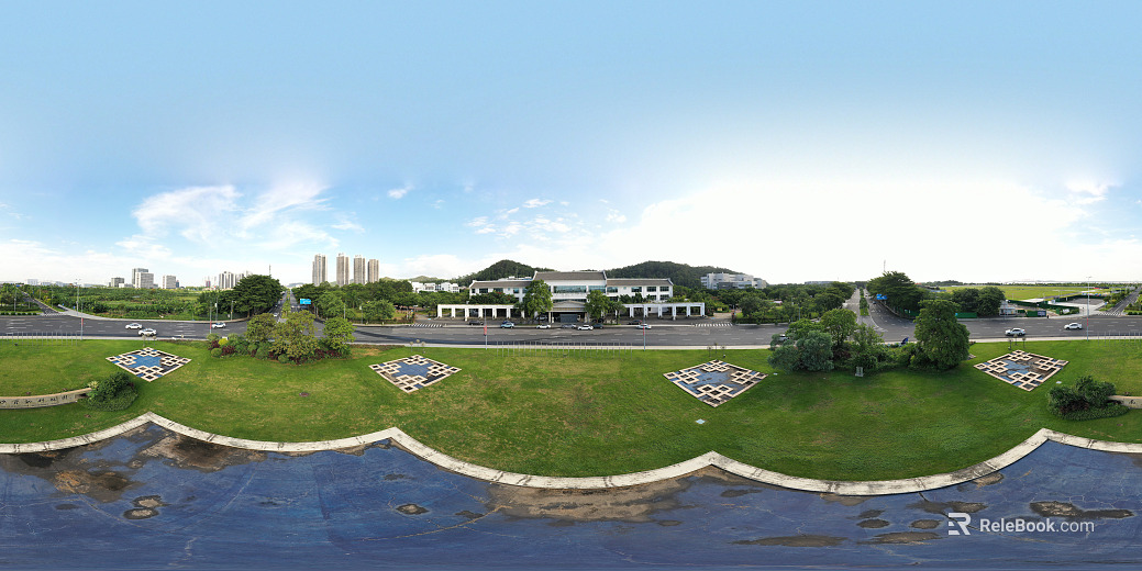 Panoramic Outdoor Garden texture