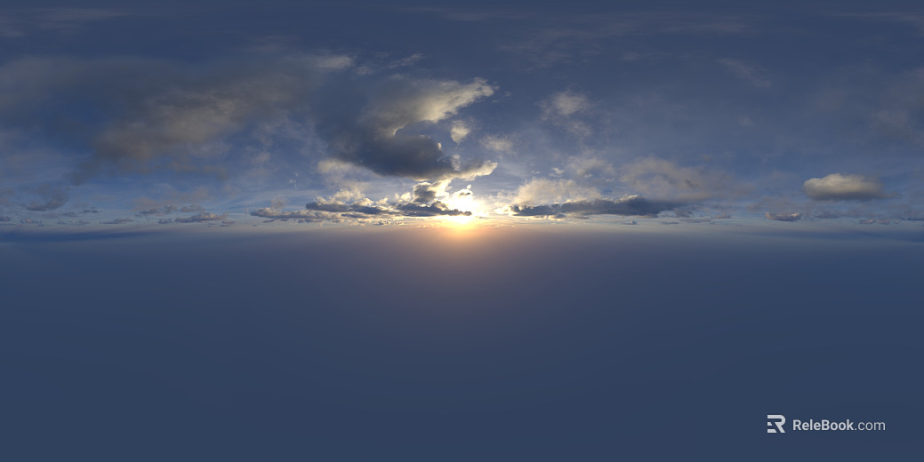 Sunrise Cloudy Blue Sky Landscape Landscape HDR texture