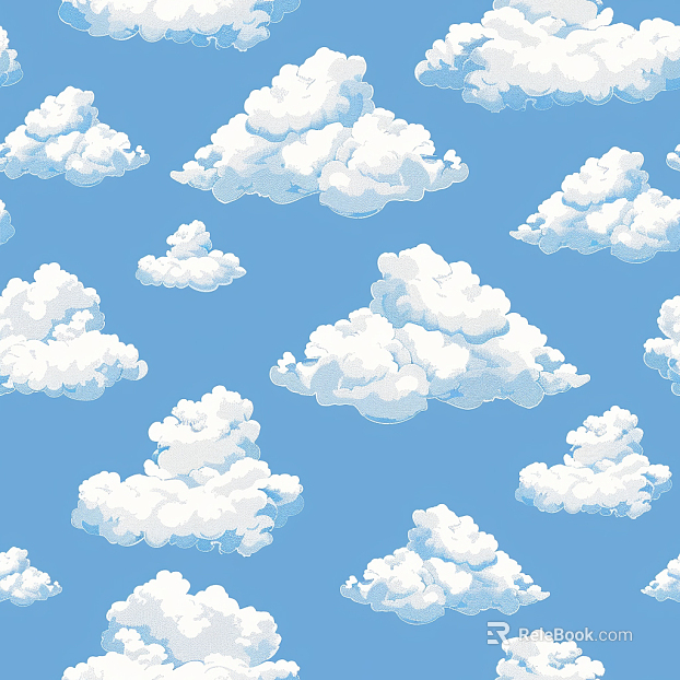 Children's clouds cartoon wallpaper mural texture