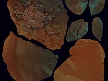 Brown Rift Rock Game Scene Map texture (ID:ffaeh042589)