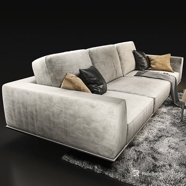 Light gray flannel sofa living room furniture texture