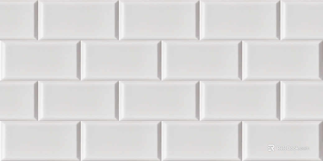 Brick wall white bright kitchen wall tile seamless texture
