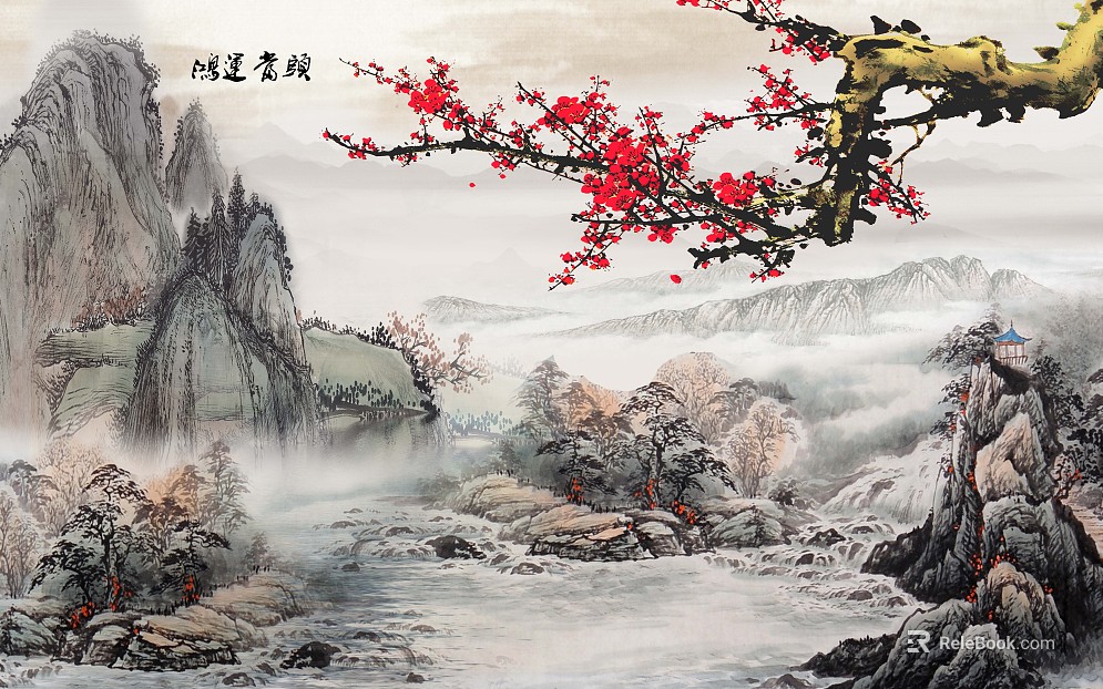 landscape painting texture