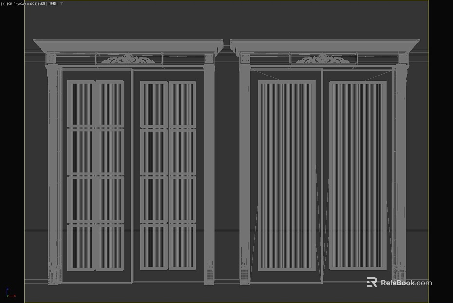 Retro Wooden Grille Door texture