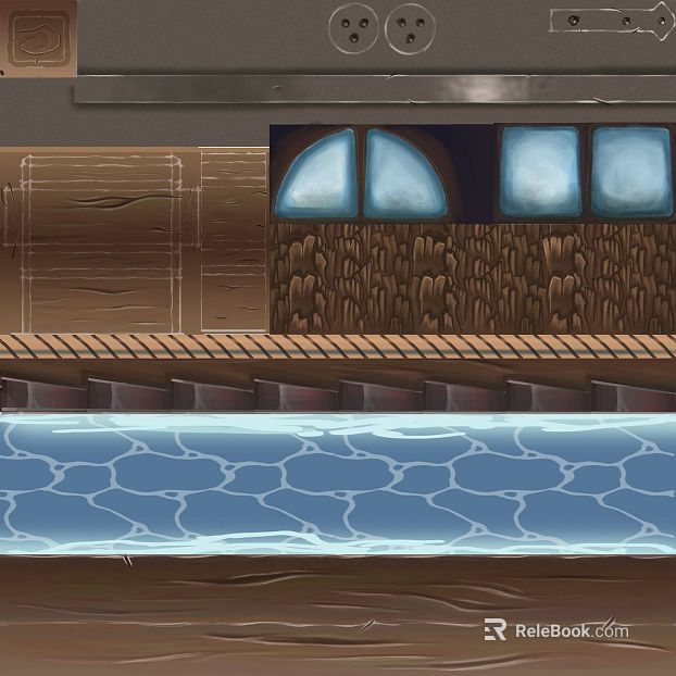 Vintage Brown Wood Grain Cabin Decorative Board texture
