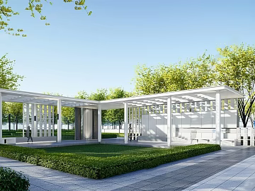 Modern residential landscape gallery texture (ID:ffaeh244521)