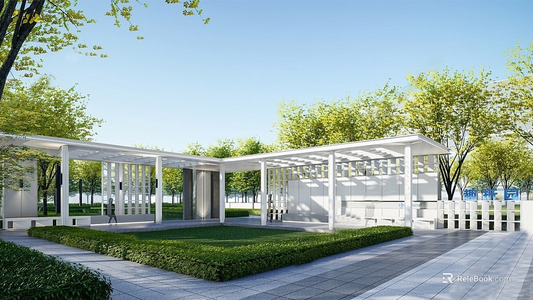 Modern residential landscape gallery texture