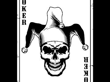 Playing Card Black and White Mask Pattern Graphics texture (ID:ffach002584)