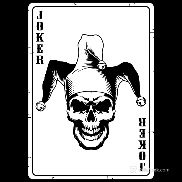 Playing Card Black and White Mask Pattern Graphics texture