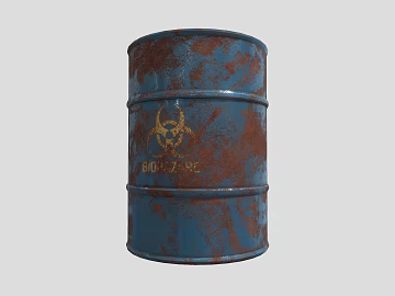 distressed blue brown metal industrial storage bucket texture (ID:ffaeh528171)