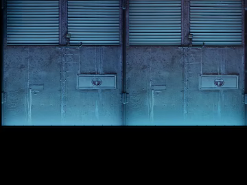 Industrial wind gray blue metal rolling door texture (ID:ffaeh402836)