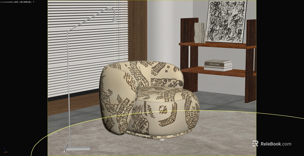 Beige Pattern Fabric Single Sofa Fabric texture
