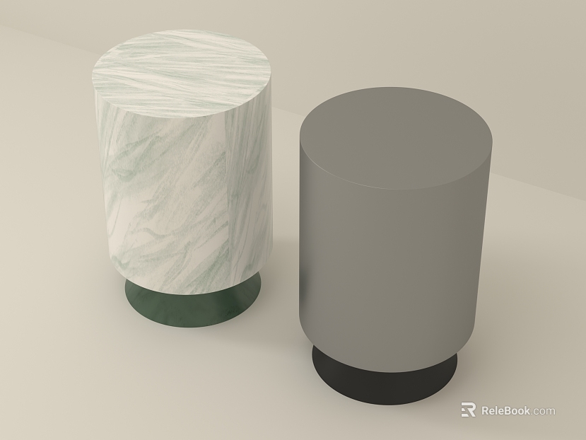 Light Green Straight Marble Side Table texture