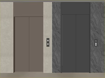 modern style metal elevator door public space texture (ID:ffaeh484416)