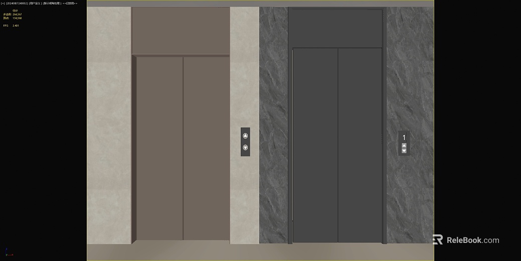 modern style metal elevator door public space texture