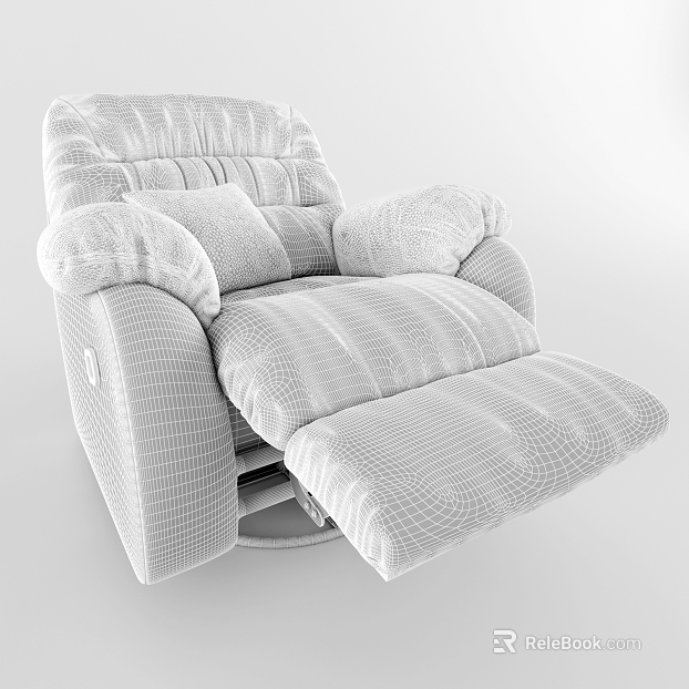 Off-white soft fabric single sofa texture