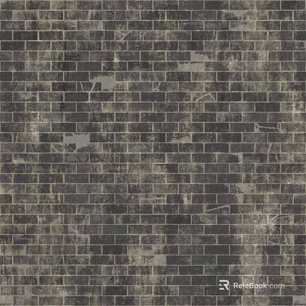 Brick wall dirty old wall brick black and white seamless texture