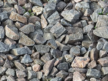 Warm adjustment natural granite crushed stone aggregate 3d model