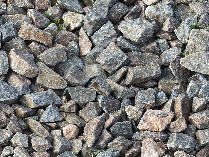 Warm adjustment natural granite crushed stone aggregate texture
